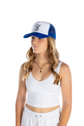 Style Savage Embroidered Trucker Hat - Blue