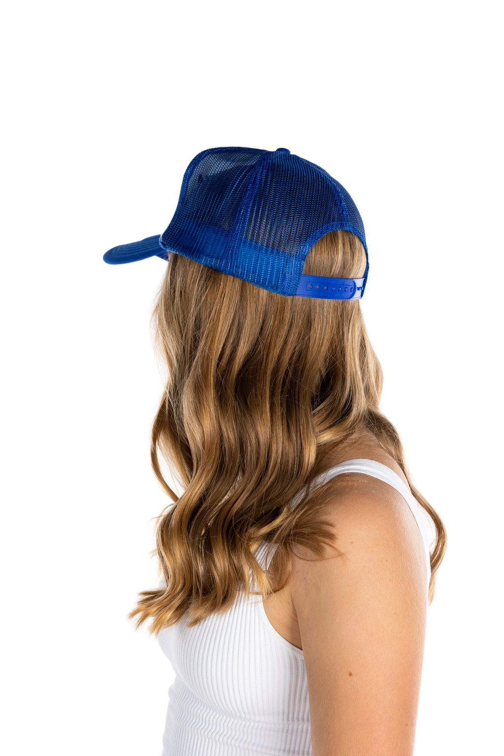 Style Savage Embroidered Trucker Hat - Blue